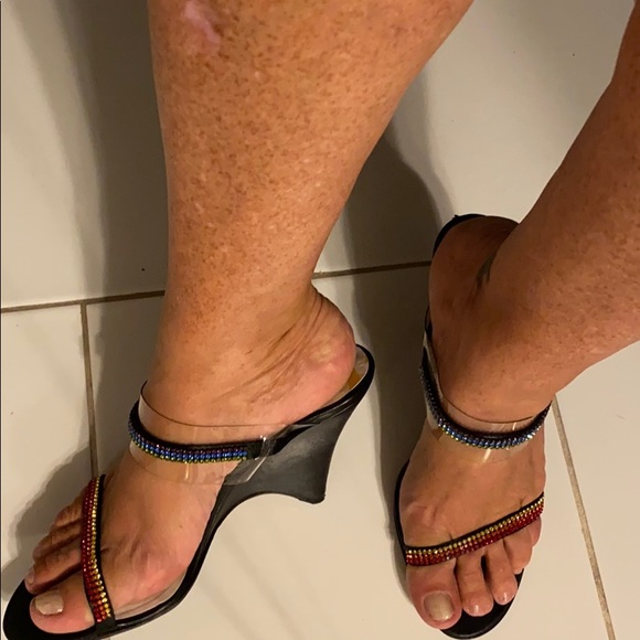 Vintage Pedro Garcia wedge heel ladies size 40 - Picture 2 of 8